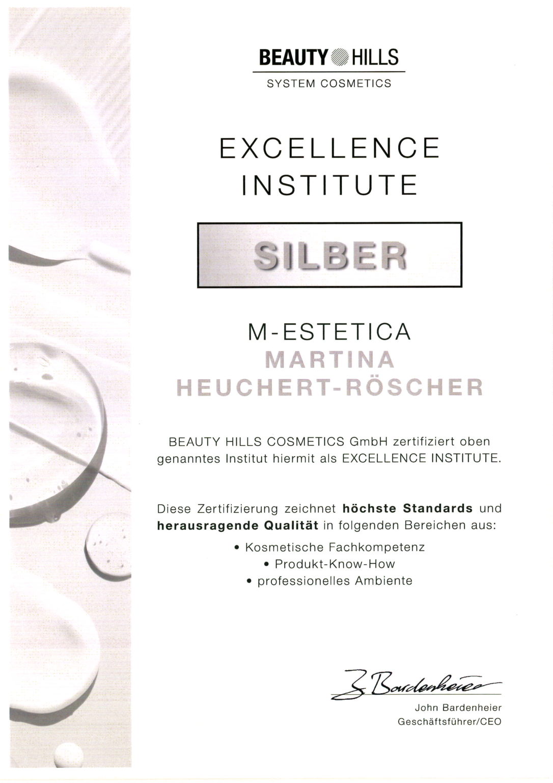 Beauty Hills Auszeichnung Silber